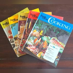 FIVE Family Circle Illustrated Library if Cooking Books Vintage